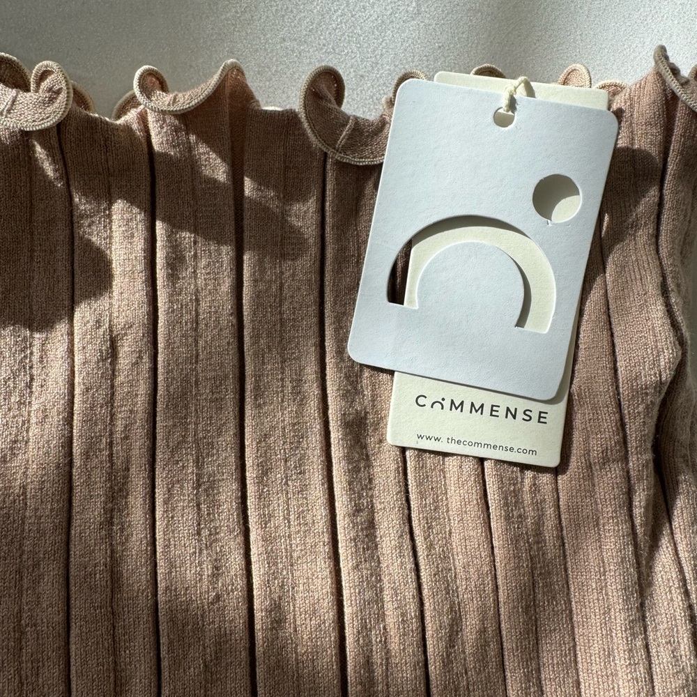 Commense Beige Ribbed Knit Maxi Dress with Gorgeous detail NWT🤎 - Picture 4 of 4